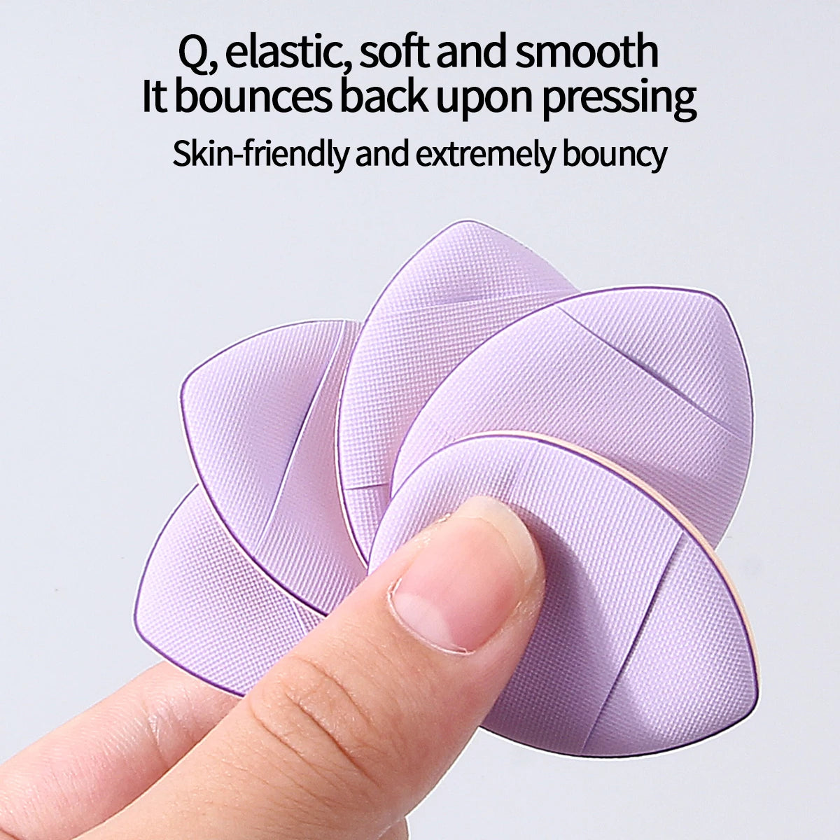 Mini Purple Powder Puffs — Dual-Purpose Makeup Sponge Set, 100 Pieces