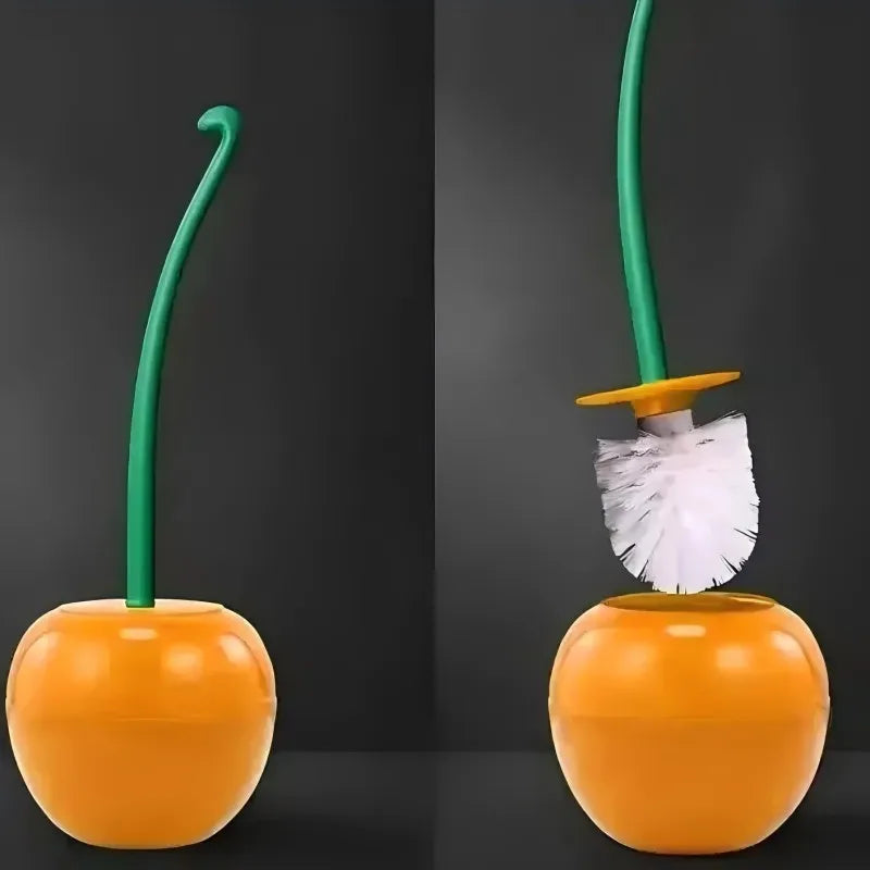 Cherry Shaped Toilet Brush Set — Creative Bathroom Cleaning Tool