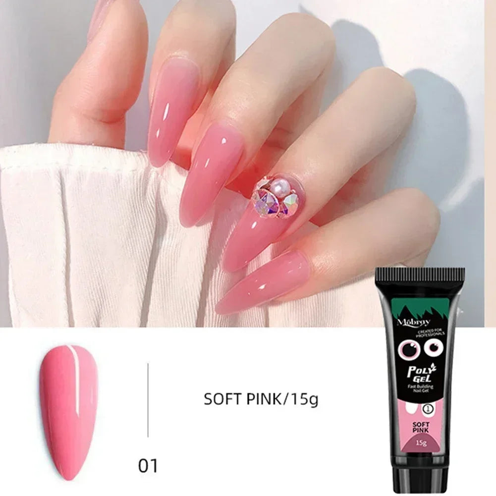 Poly Nail Gel Extension Set — Quick Building Manicure Kit