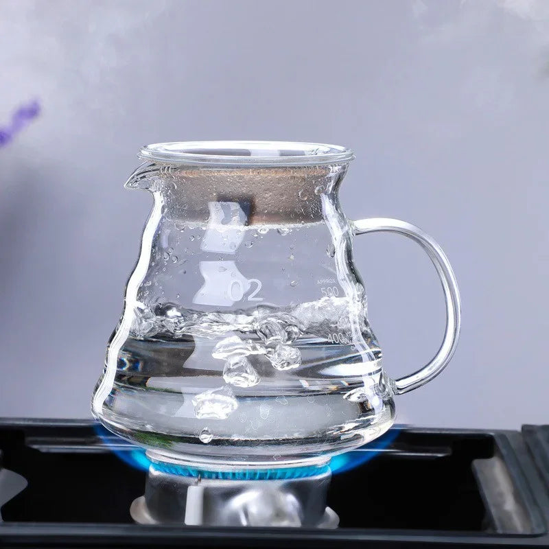 Cloud Shape Glass Coffee Carafe — Heat-Resistant Pour Over Server