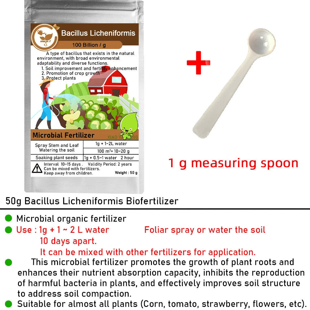 Bacillus Licheniformis Microbial Fertilizer — Organic Soil & Plant Vitality Booster