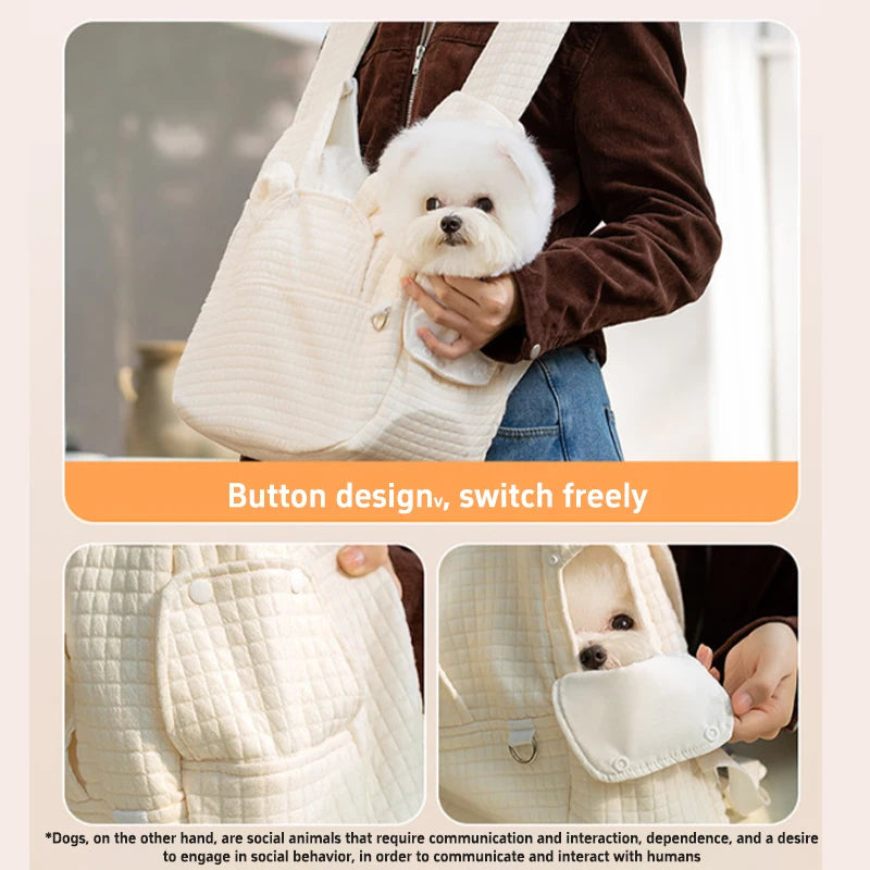 Portable Pet Travel Backpack — Breathable Chest Bag for Cats and Dogs