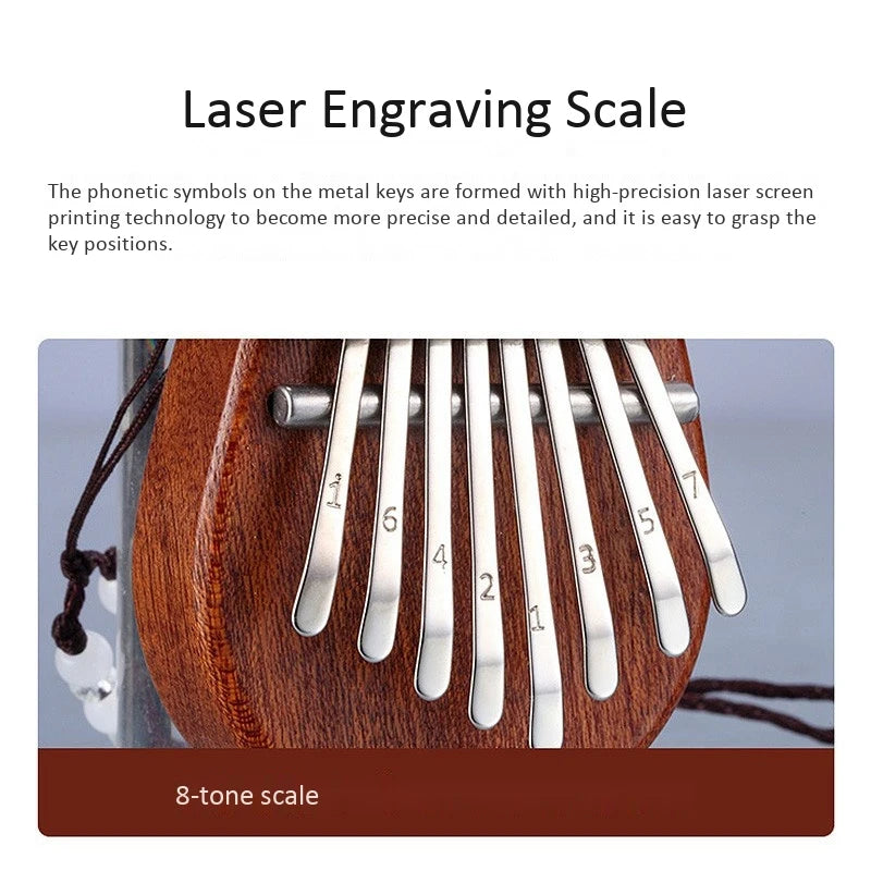 Mini 8-Key Thumb Piano — Portable Kalimba Musical Instrument