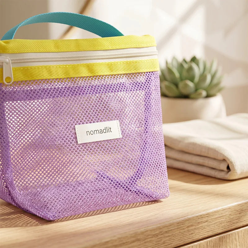 Portable Waterproof Toiletry Bag — Mesh Travel Organizer for Beach & Fitness