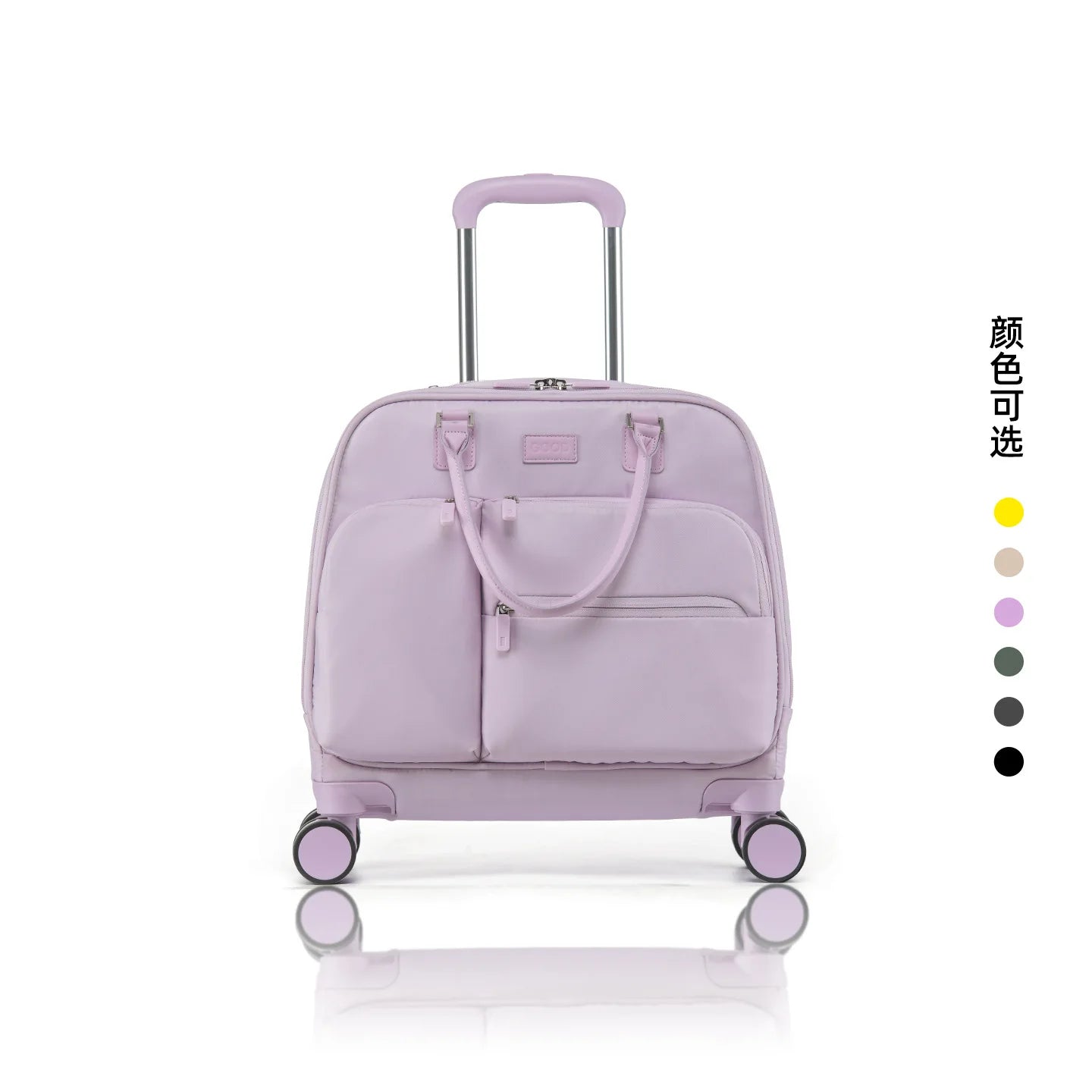 18 Inch Rolling Laptop Carry-On — Waterproof Business Travel Trolley Bag
