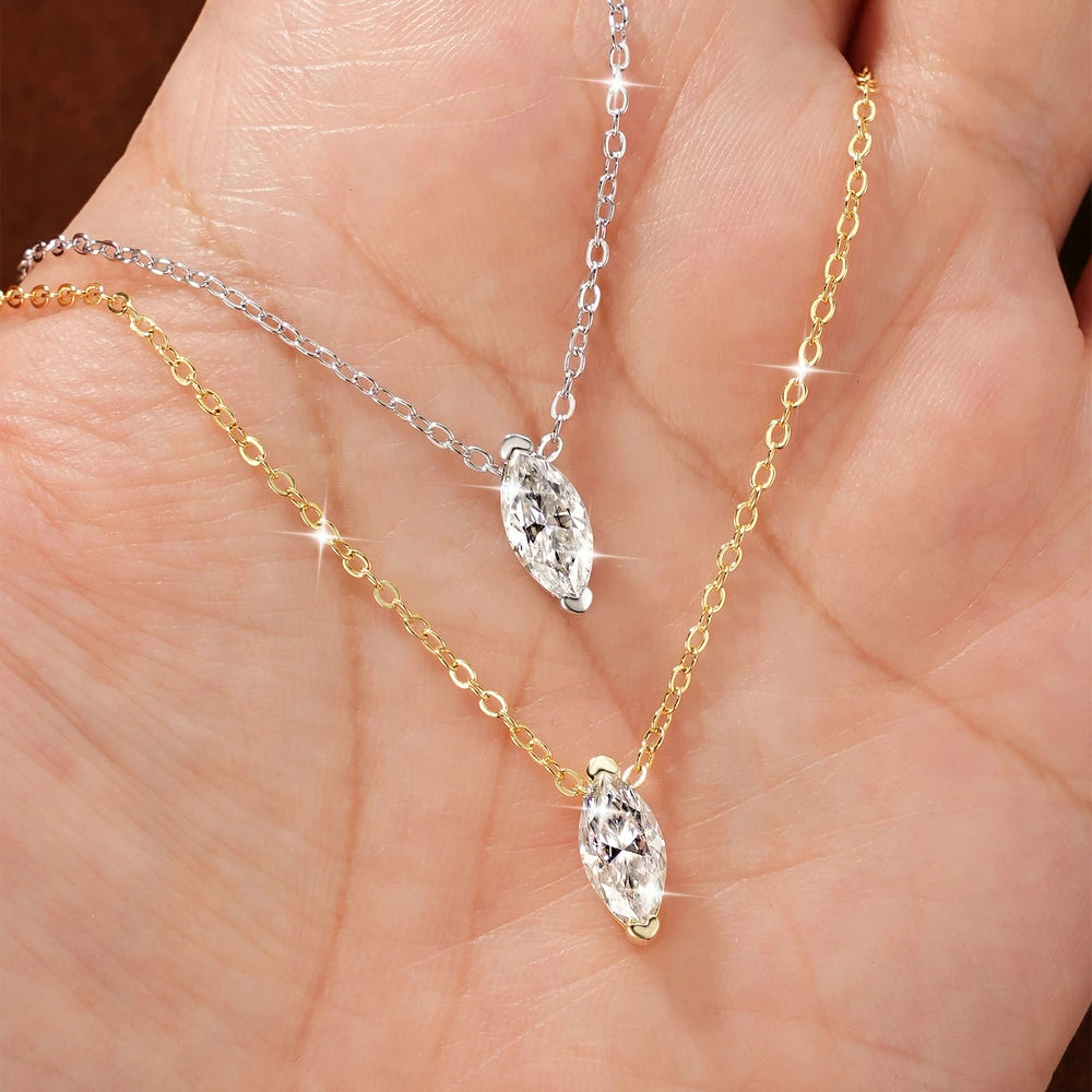 oxtao Moissanite Pendant Necklace — 14K Gold Filled Jewelry for Women