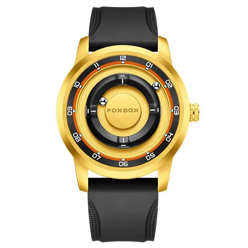 foxbox Planet Design Quartz Watch — Floating Magnetic Pointer Men's Timepiece