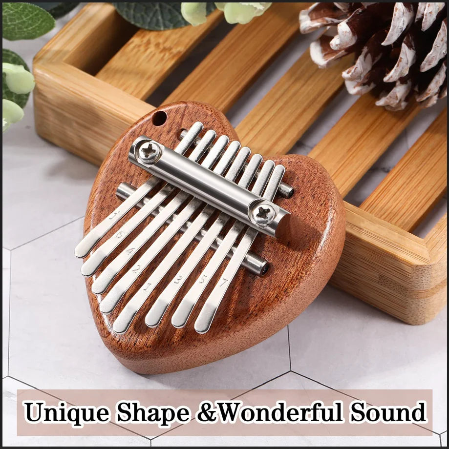 YOUYAN 8-Key Mini Wooden Kalimba — Portable Thumb Piano Musical Instrument
