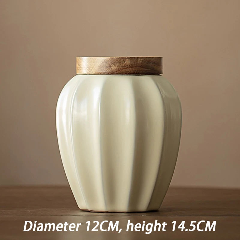 OIMG Ceramic Pet Memorial Urn — Retro Style Cremation Keepsake for Dogs and Cats