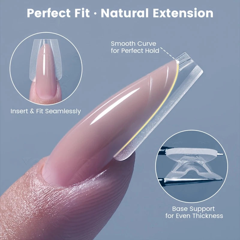 Dual-Form Nail Extension Molds — 240 Piece Professional Set, 15 Sizes