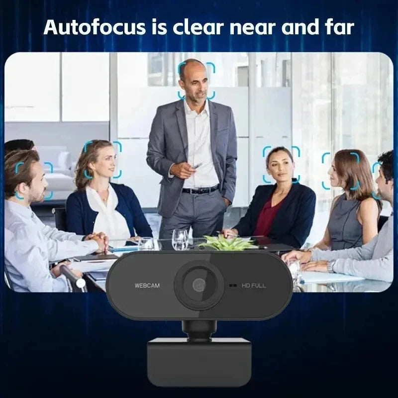 High Definition USB Webcam — Auto Focus Video Camera with Microphone