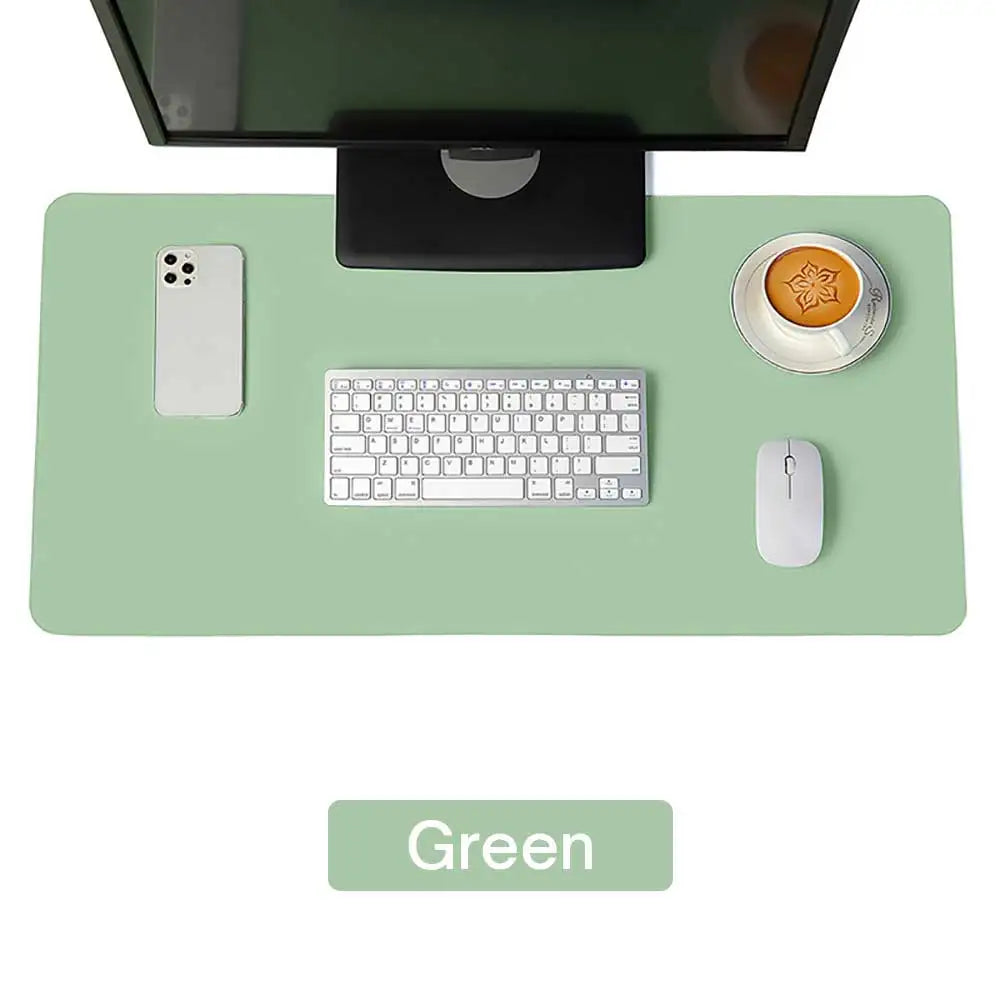Hansong PU Leather Desk Mat — Waterproof Office & Gaming Mouse Pad