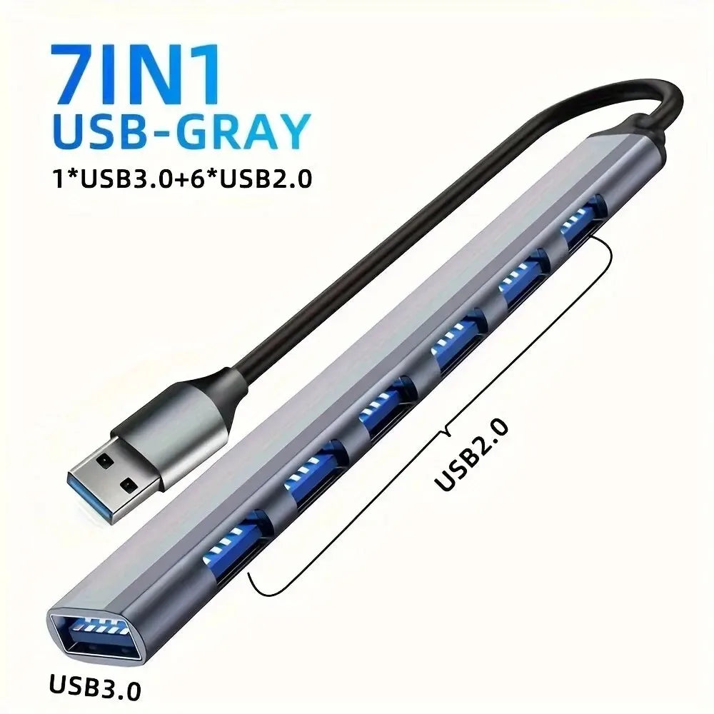 7-in-1 USB-C Hub — High-Speed Aluminum Multi-Port Extender