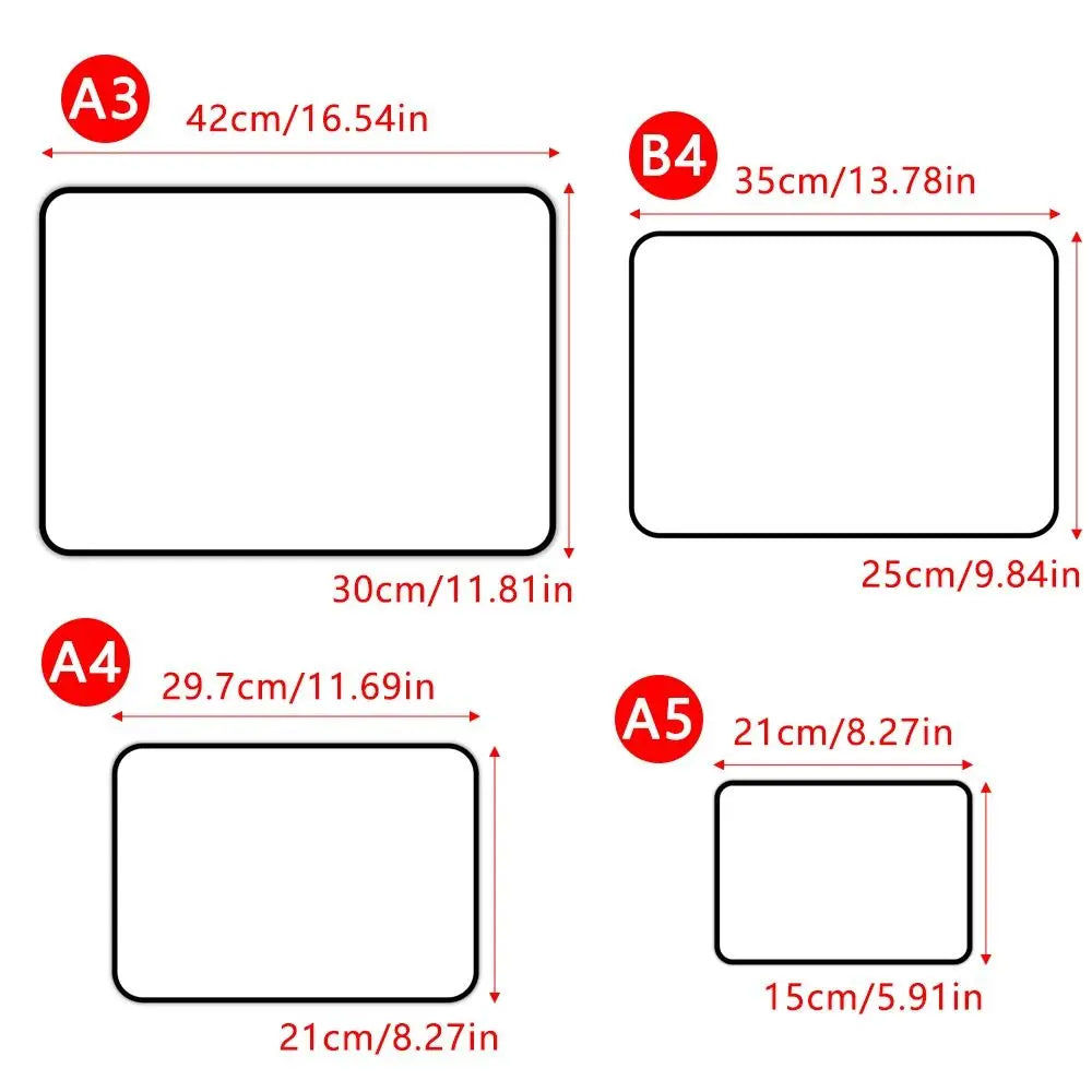 Double-Sided Dry Erase Whiteboard — Magnetic Reusable Writing Board
