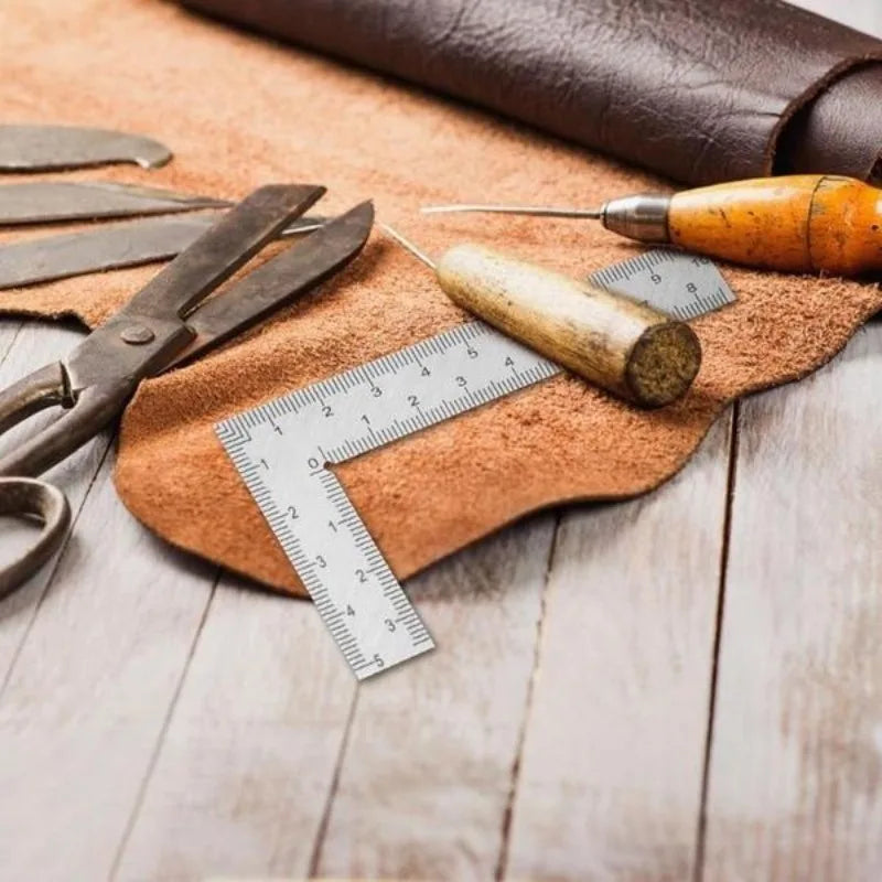 Stainless Steel L-Square Ruler — Multi-Function Right Angle Measuring Tool