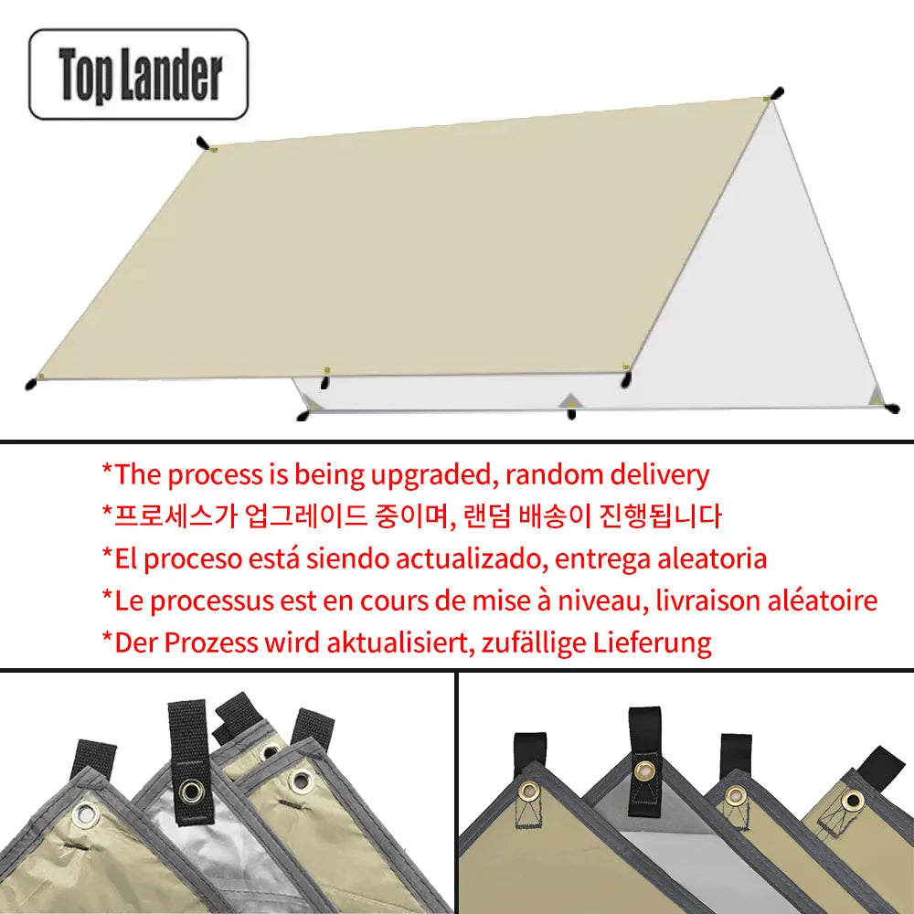 Top Lander Waterproof Camping Tarp — Ultralight Outdoor Sun Shelter