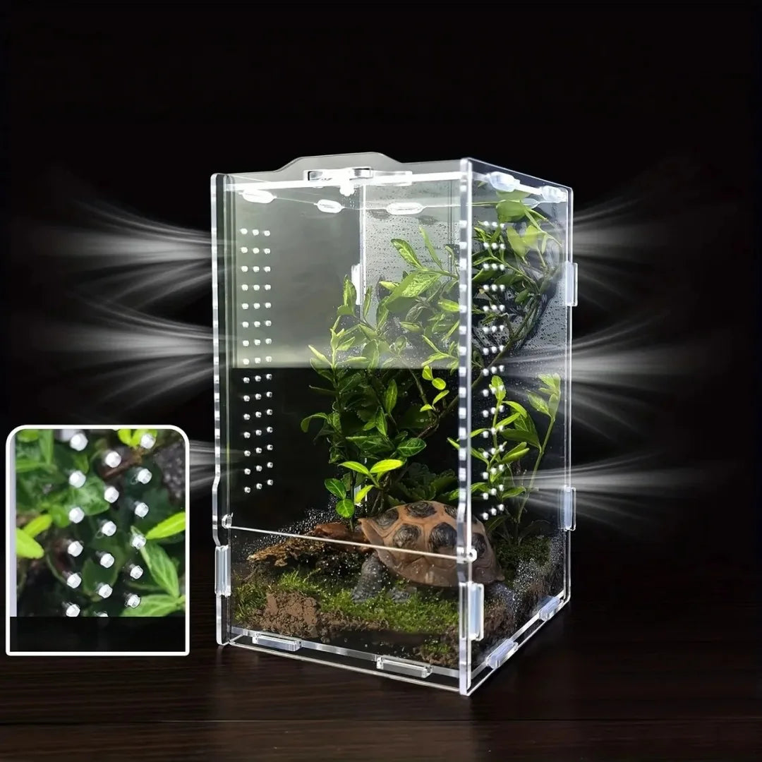 Reptile Terrarium — Transparent Habitat Cage