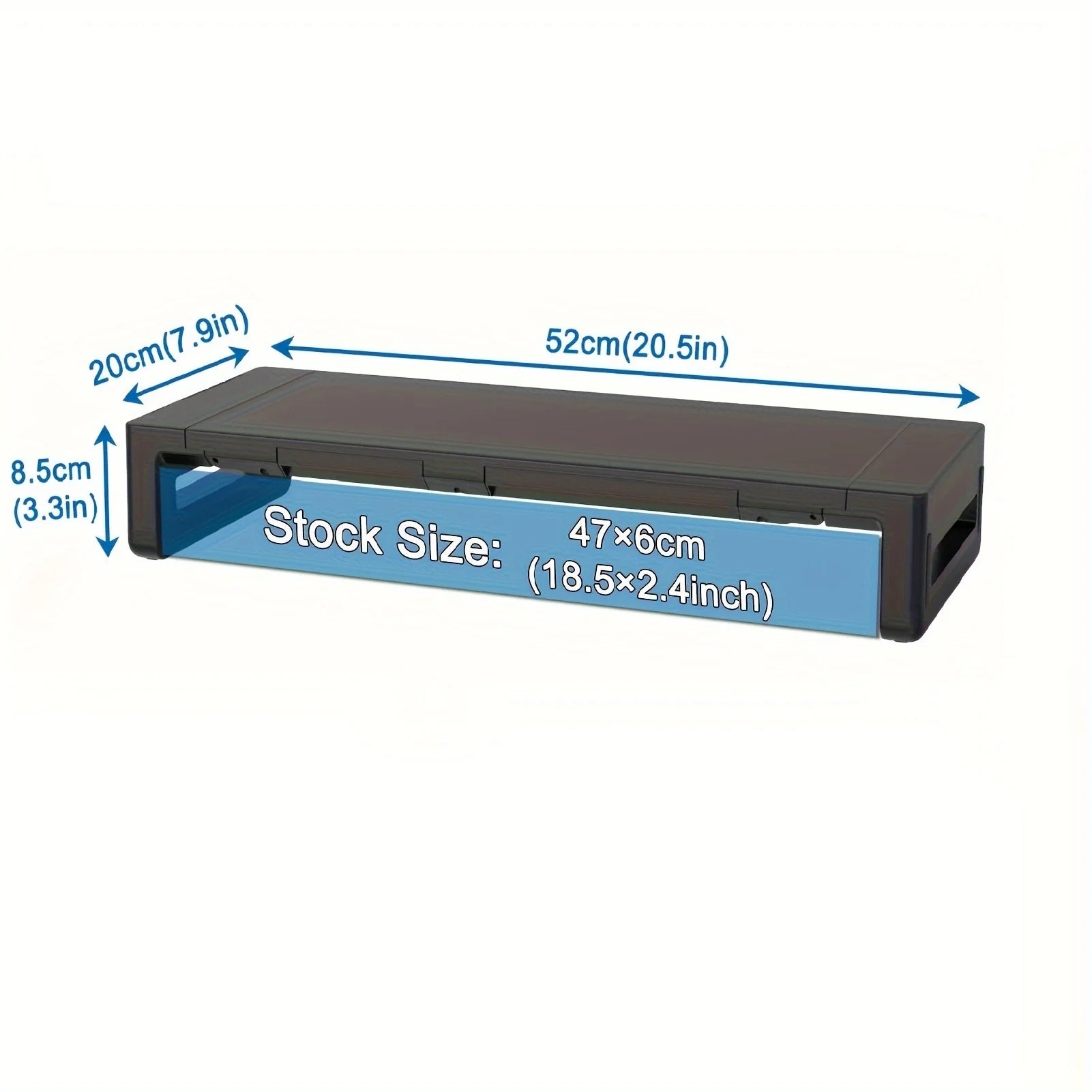 Minritech Monitor Stand Riser — Foldable Height Adjustable Desk Shelf