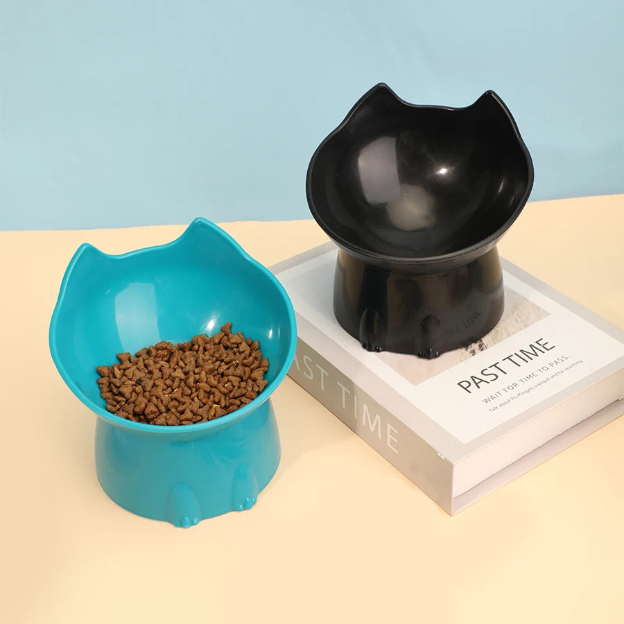 Elevated Cat Feeding Bowl — Anti-Tip Raised Dish for Neck Protection