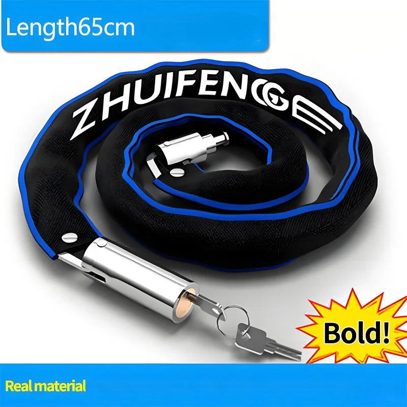 Portable Bike Chain Lock — Lightweight Zinc Alloy Security for Cycling