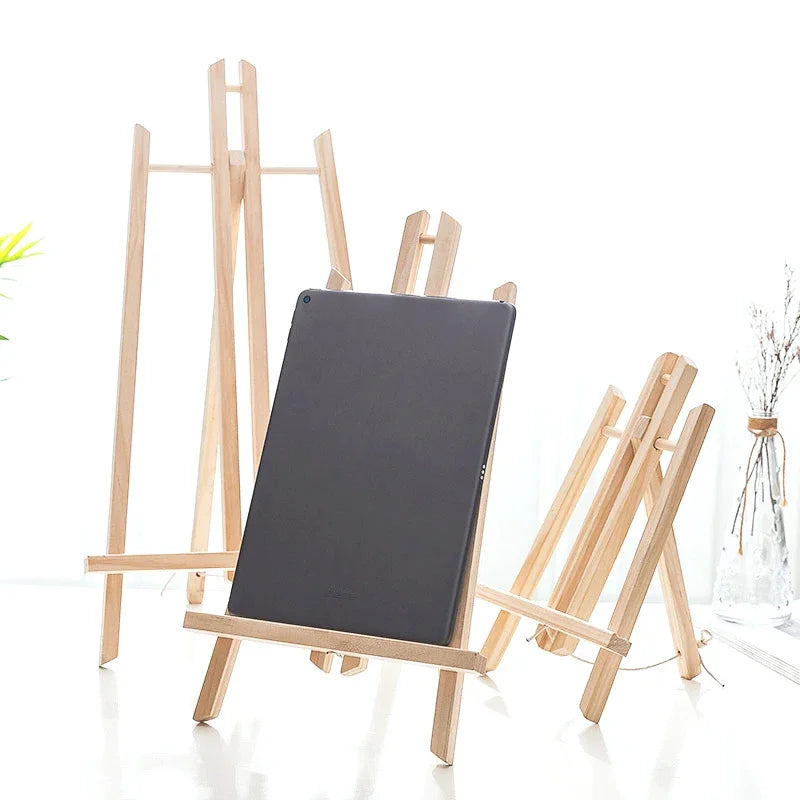 Wooden Desktop Easel — Foldable Adjustable Display Stand for Art & Decor