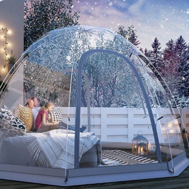 OEING Transparent Camping Dome Tent — Windproof Four-Season Shelter