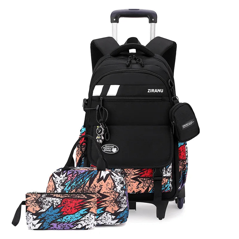 Children's Wheeled School Backpack — Rolling Trolley Bag for Students