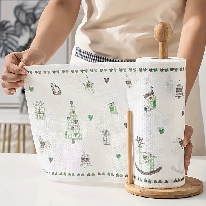 Absorbent Kitchen Dishcloths — Thickened Wood Pulp Cleaning Sheets