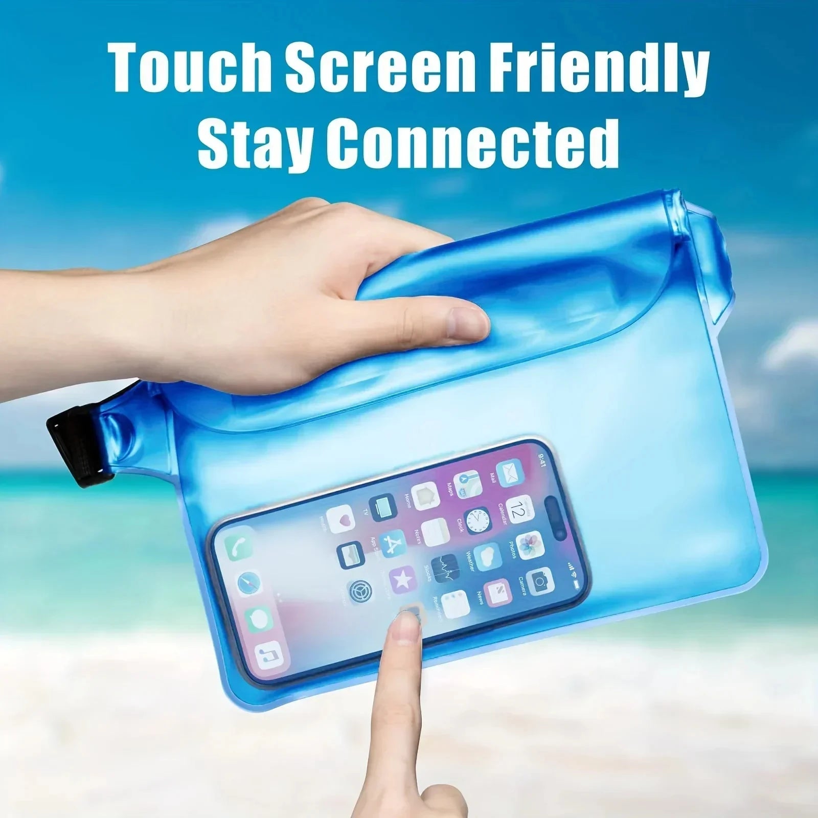 Waterproof Phone Pouch — Adjustable Waist Bag for Water Sports