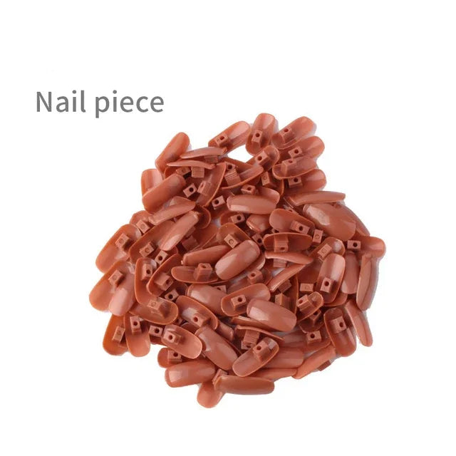 Nail Art Practice Hand Set — Manicure Training Model with Finger Tips