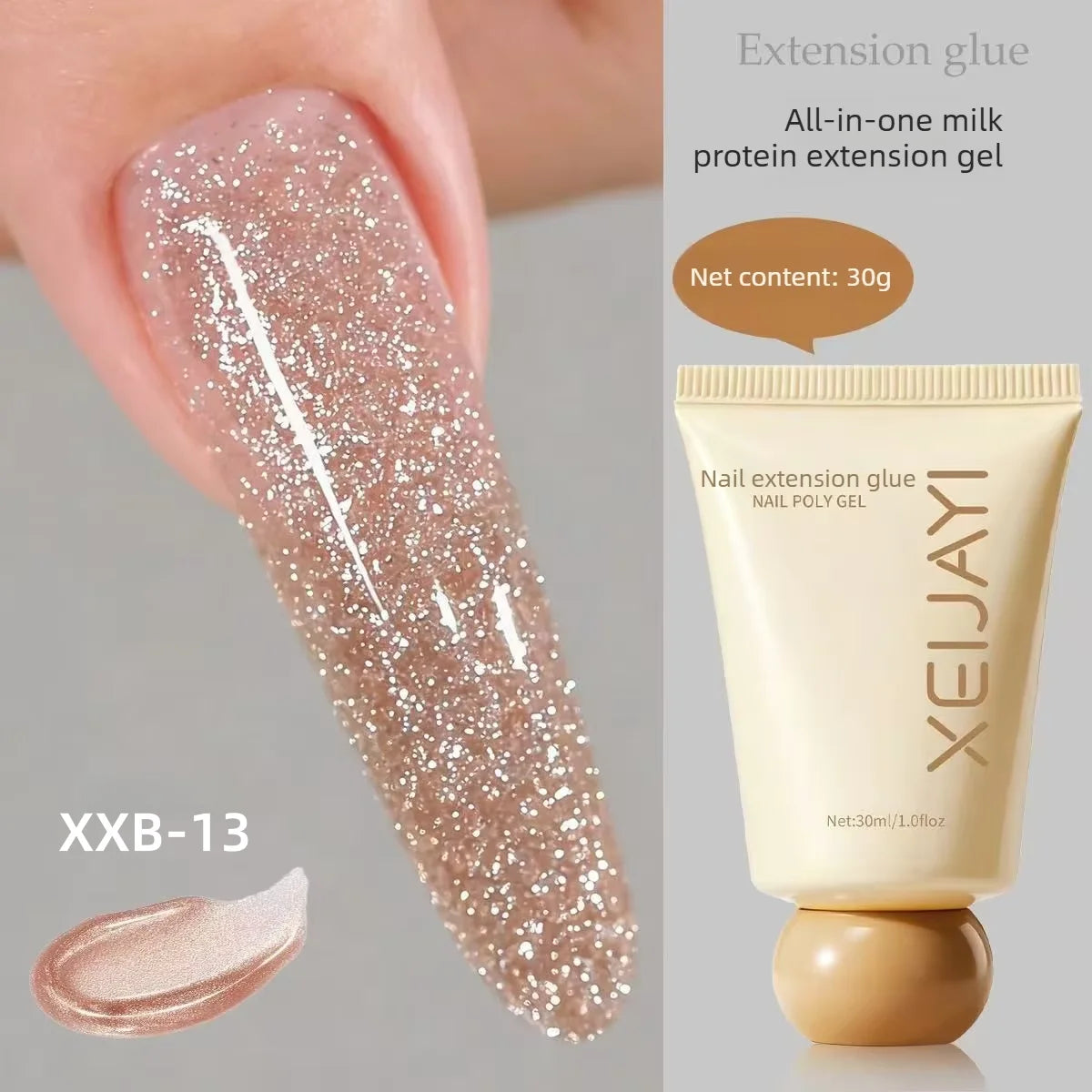 XEIJAYI Poly Gel Nail Extension Kit — Bubble-Free Builder Gel for Manicures