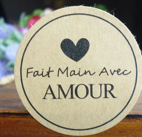 Kraft Paper Seal Stickers — Self-Adhesive Round Labels for DIY Crafts