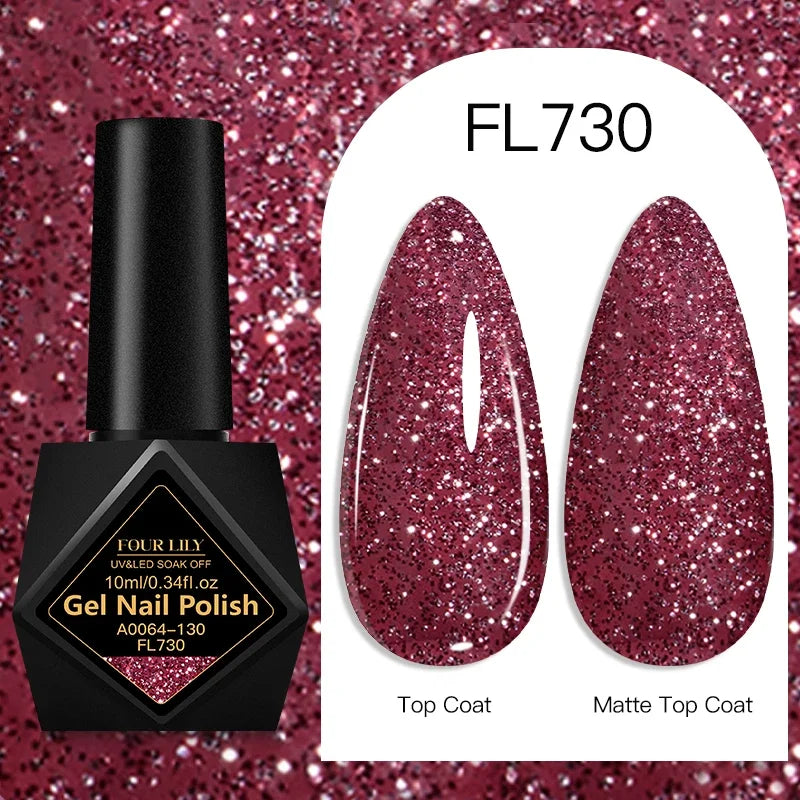 Four Lily Gel Nail Polish — Long Lasting Semi-Permanent Manicure Set