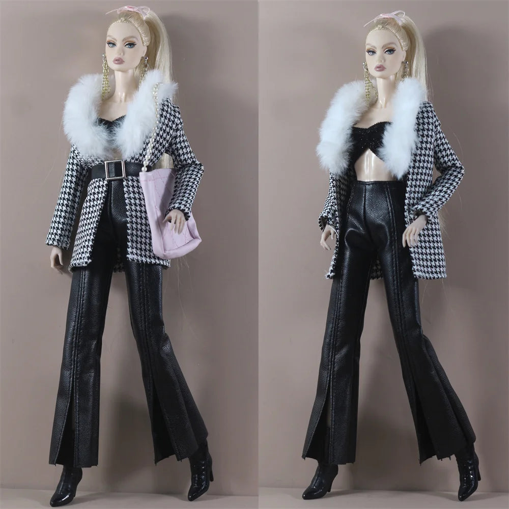 Handmade Doll Outfit Overcoat — Fashionable Accessory Set for 11.5 Inch Dolls