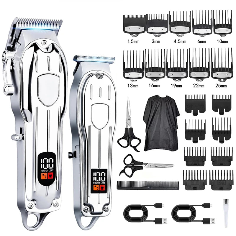 Edieu Professional Electric Hair Clippers — Cordless Trimmer Set for Men