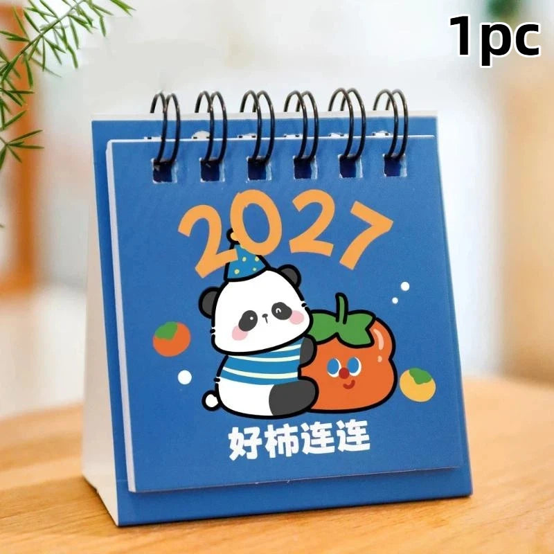 2027 Mini Desk Calendar — Portable Daily Planner for Home and Office