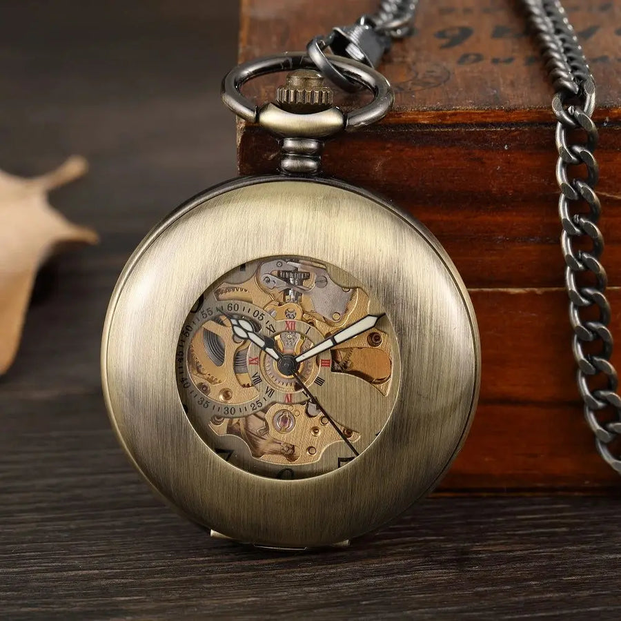 Gorben Vintage Mechanical Pocket Watch — Classic Hollow Out Design