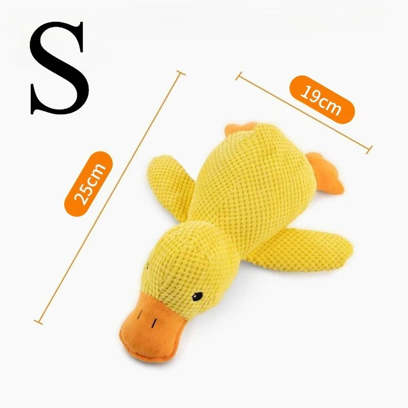 XMSJ Duck Plush Dog Toy — Durable Squeaky Chew Toy for Teeth Relief