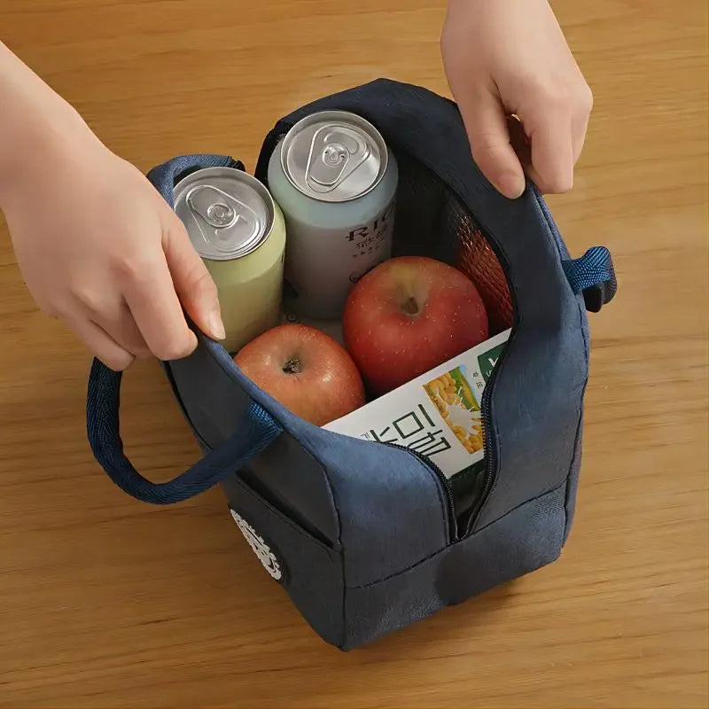 Insulated Bento Lunch Bag — Portable Meal Carrier with Aluminum Foil