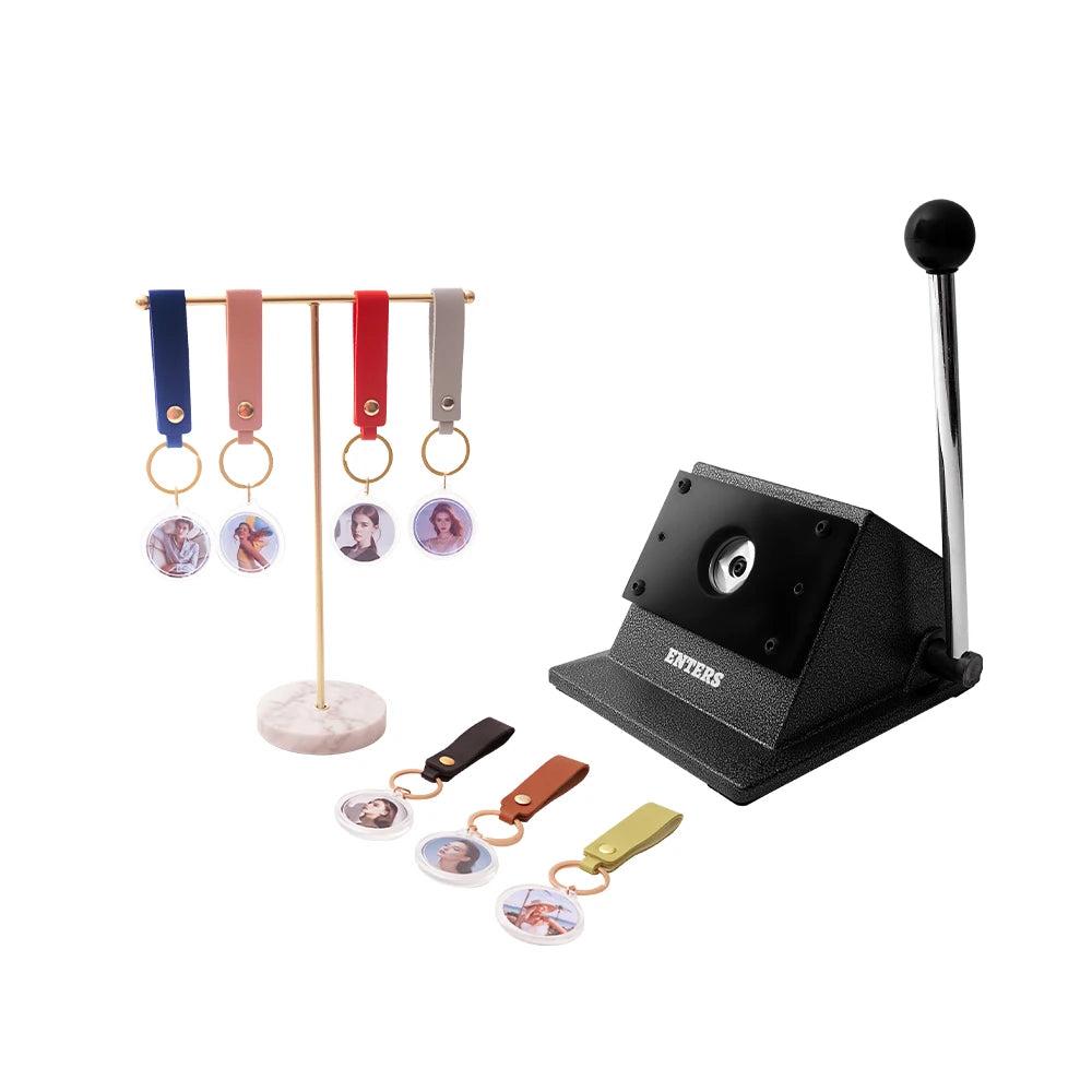 Acrylic Keychain Making Machine Kit — DIY Craft Press with 100 Sets of Materials