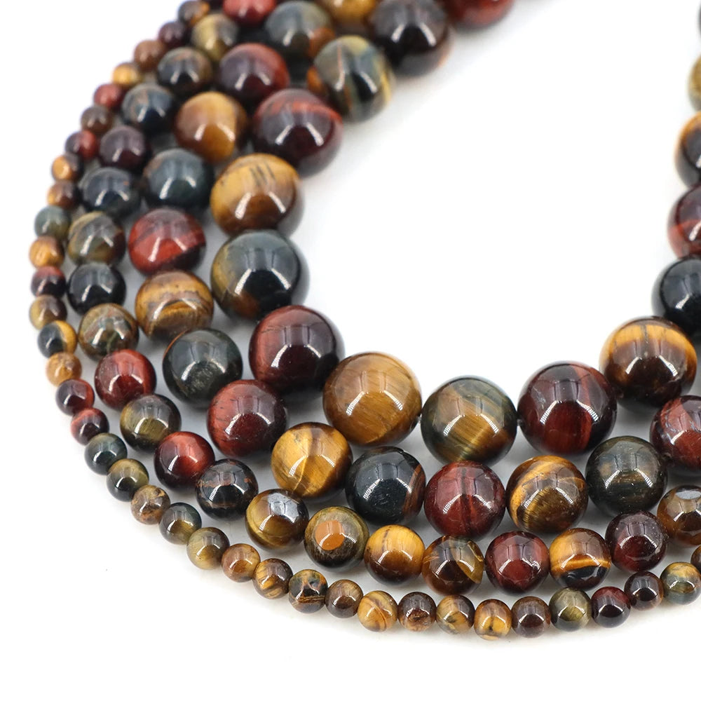 Natural Stone Gemstone Beads — Round Crystal Spacers for Jewelry Making