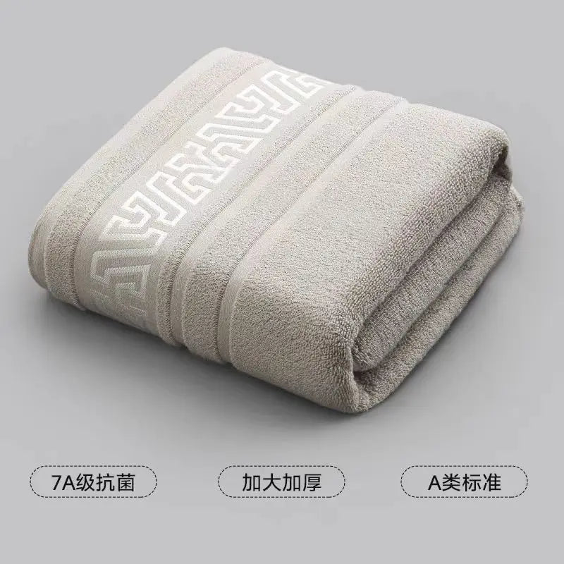 Pure Cotton Thick Bath Towel — Highly Absorbent & Soft Texture