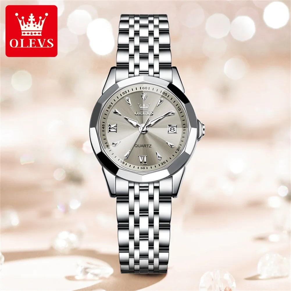 OLEVS 9998 Luxury Women's Watch — Waterproof Quartz with Calendar Window
