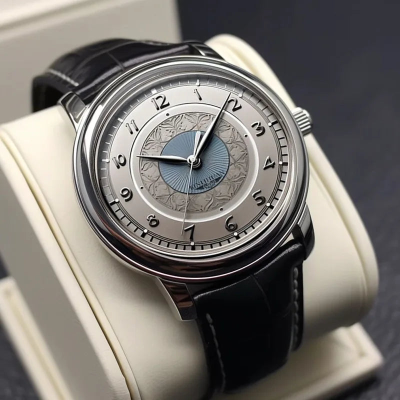 Men's Leather Watch — Quartz Timepiece