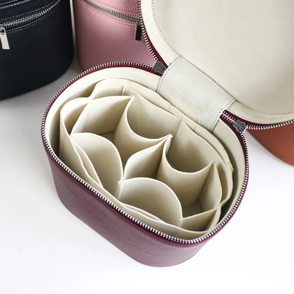 Personalized PU Leather Cosmetic Bag — Large Capacity Travel Makeup Organizer