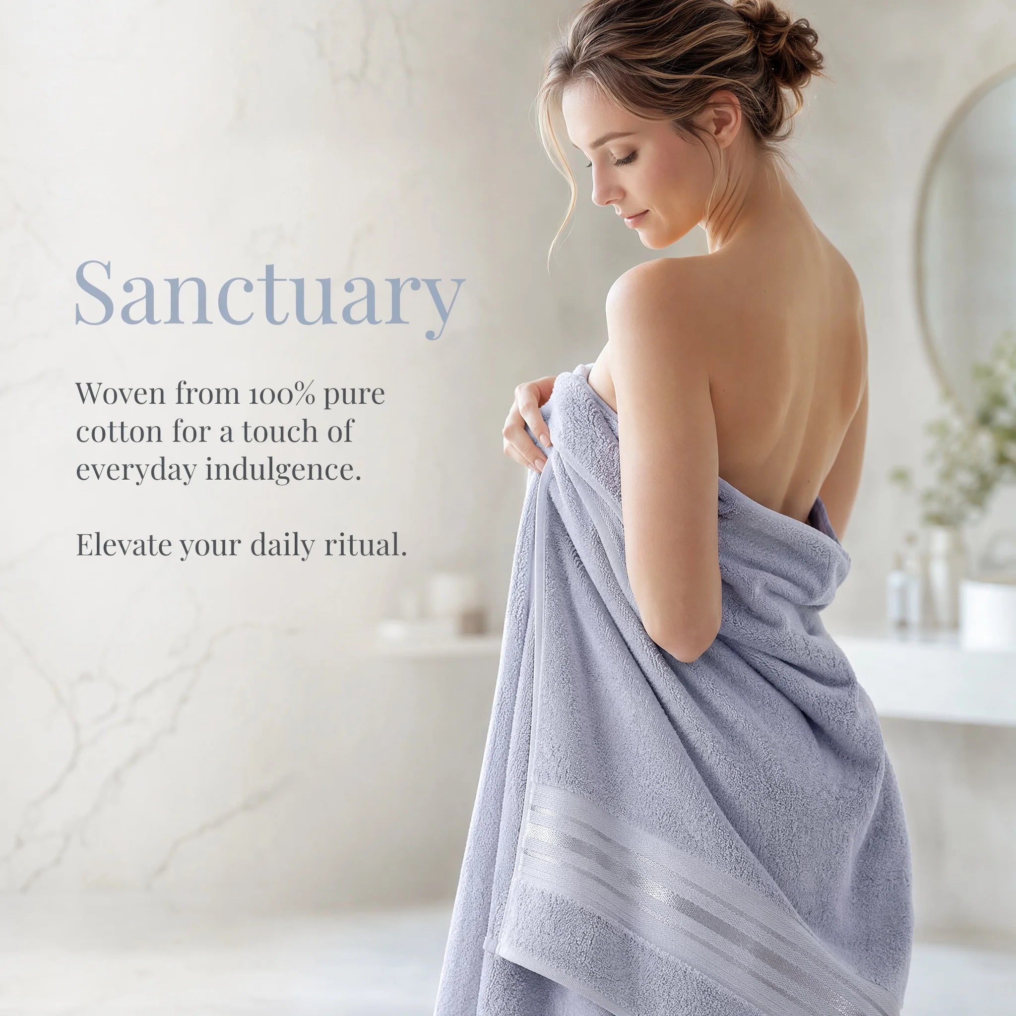 Luxury 6-Piece Cotton Towel Set — Super Absorbent Bathroom Collection