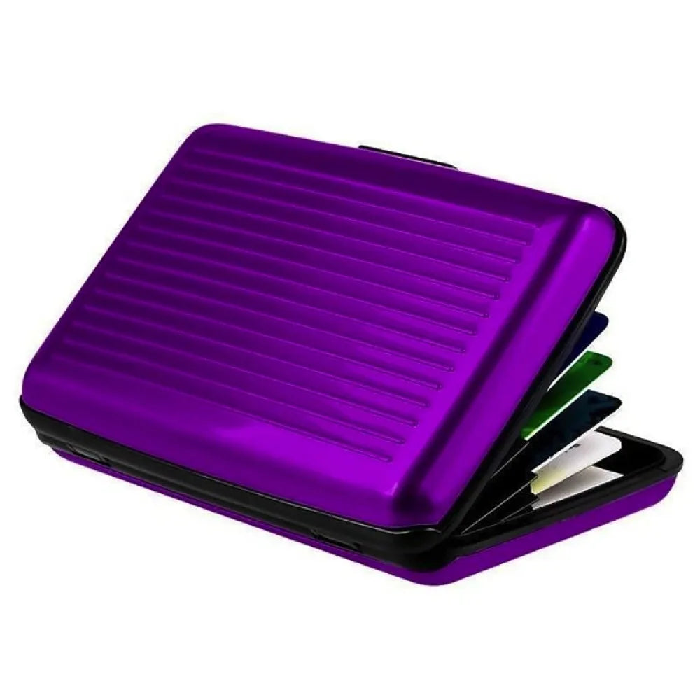 Slim Portable Metal Card Wallet — Durable Protective Holder for Daily Use