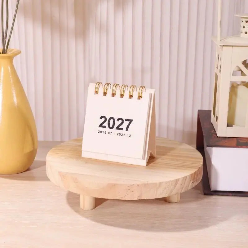 Mini Desktop Calendar — Portable Daily Planner for Office and Home