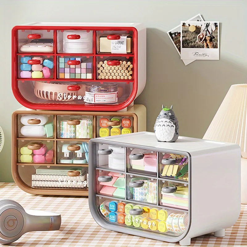 dawndesslo Desktop Storage Box — Multi-Functional Organizer with Drawers