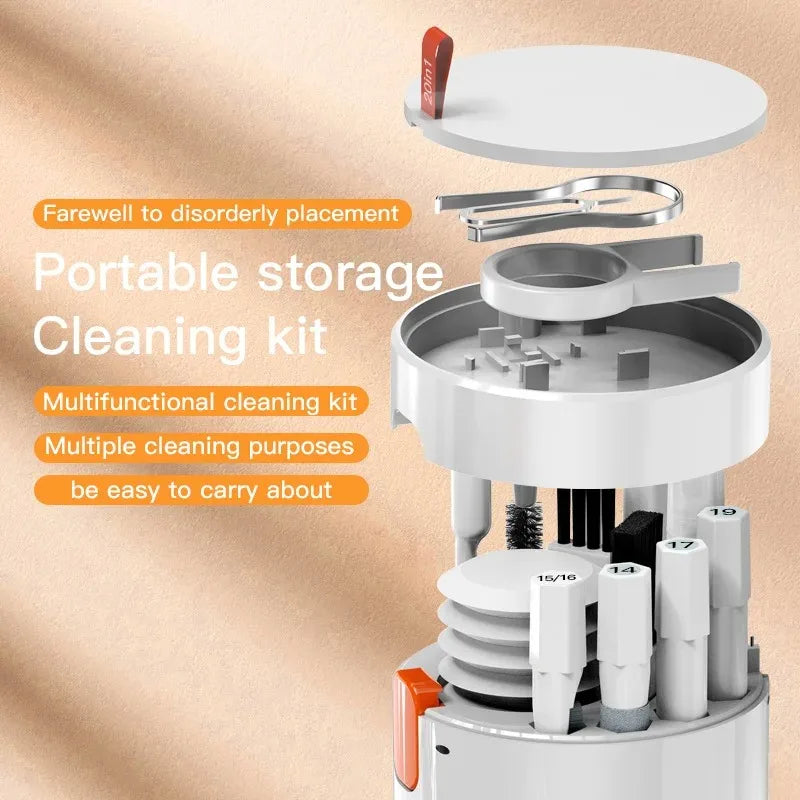 20-in-1 Multi-Functional Electronics Cleaning Kit — Deep Cleaning Tool for Keyboards and Phones